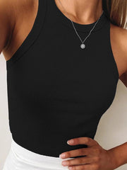 Women's Solid Color Basic Base Layer Stretch Tank Top - 808Lush