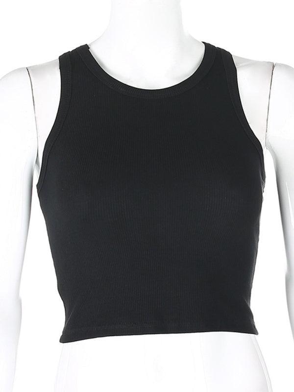 Women's Solid Color Basic Base Layer Stretch Tank Top - 808Lush