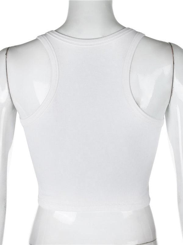 Women's Solid Color Basic Base Layer Stretch Tank Top - 808Lush