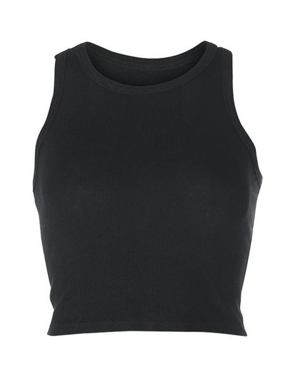 Women's Solid Color Basic Base Layer Stretch Tank Top - 808Lush