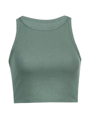 Women's Solid Color Basic Base Layer Stretch Tank Top - 808Lush
