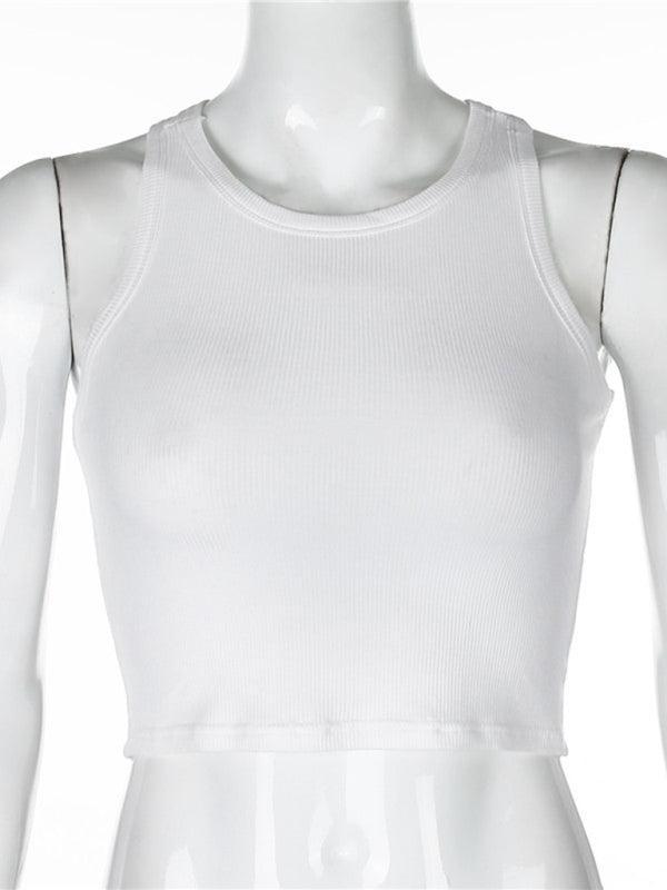 Women's Solid Color Basic Base Layer Stretch Tank Top - 808Lush