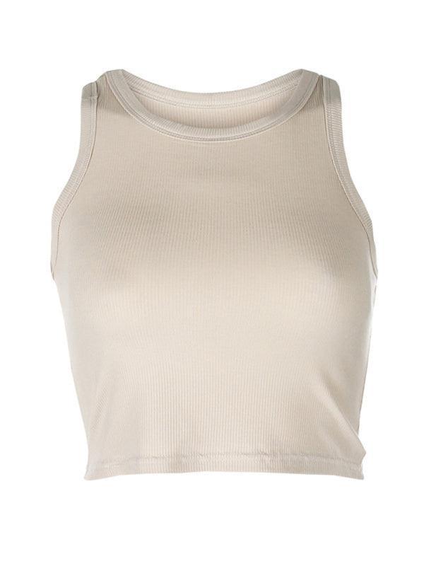 Women's Solid Color Basic Base Layer Stretch Tank Top - 808Lush
