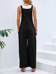Women's Solid Color Casual Bib Trousers - 808Lush