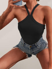 Women's Solid Color Halter Neck Casual Versatile Vest - 808Lush