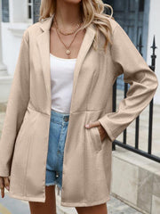 Women's Solid Color Lapel Slim Blazer - 808Lush
