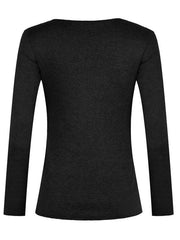 Women's Solid Color Long Sleeve Button Knit Top - 808Lush