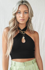 Women's Solid Color Sexy Women's Halter Tank Top - 808Lush