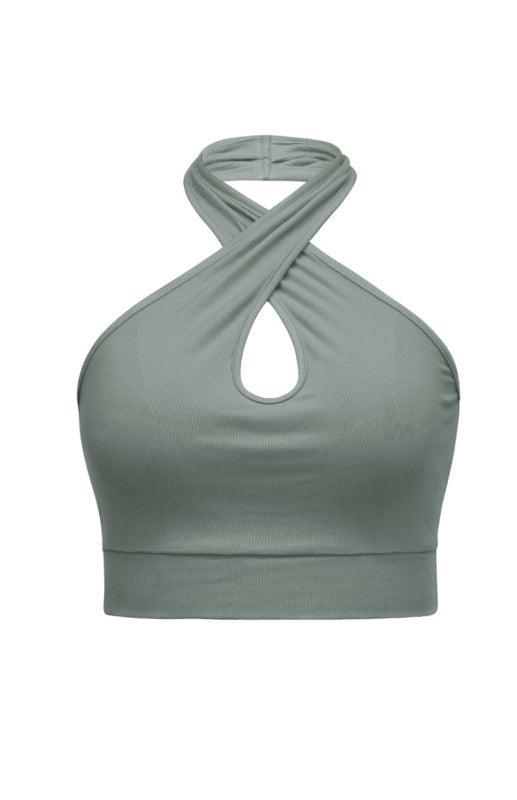 Women's Solid Color Sexy Women's Halter Tank Top - 808Lush