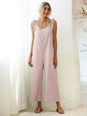 Women's Woven Strap Loose Casual Straight Overalls - 808Lush