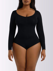 Women's belly lifting buttocks shaping long-sleeved bodysuit - 808Lush