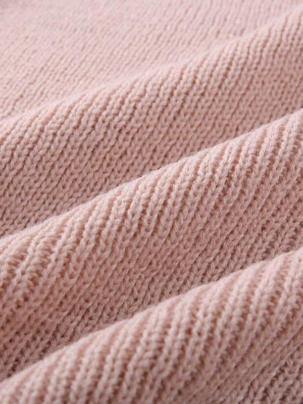 Women's casual loose solid color turtleneck sweater - 808Lush