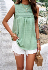 Women's casual solid color sleeveless tank top - 808Lush