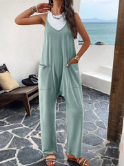 Women's casual solid color slim fit jumpsuit - 808Lush