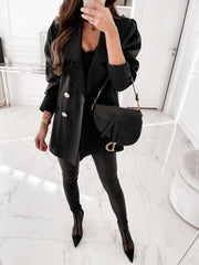 Women's casual double breasted blazer - 808Lush