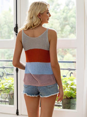 Women's casual multi-color suspender woolen vest top - 808Lush