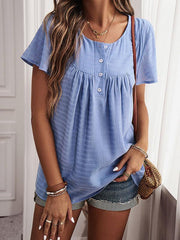 Women's casual short-sleeved tops - 808Lush