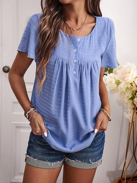 Women's casual short-sleeved tops - 808Lush