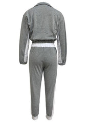Women's fashion casual color matching short top trousers suit - 808Lush