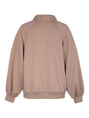 Women's lapel long-sleeved autumn and winter sweatshirt - 808Lush
