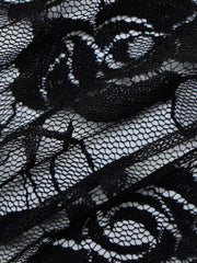 sexy hottie see-through lace top low-cut high-elastic tight top long-sleeved inner wear - 808Lush