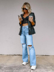 Women's slim fit bootcut trousers and jeans - 808Lush