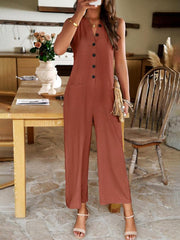 Women's style elegant solid color jumpsuit - 808Lush