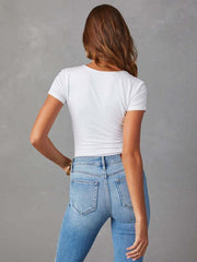 Women's style simple ripped light color casual jeans - 808Lush