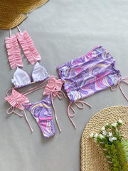 Three-piece bikini ruffled - 808Lush