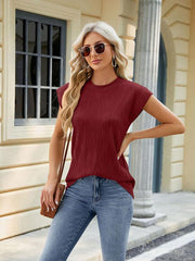 Women's round neck women's short-sleeved loose casual T-shirt - 808Lush