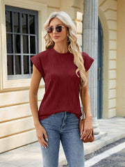 Women's round neck women's short-sleeved loose casual T-shirt - 808Lush