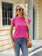 Women's round neck women's short-sleeved loose casual T-shirt - 808Lush