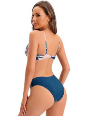 Women's sexy color matching bikini set - 808Lush
