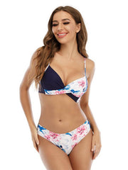 Women's sexy color matching bikini set - 808Lush