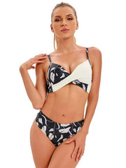 Women's sexy color matching bikini set - 808Lush