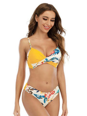Women's sexy color matching bikini set - 808Lush