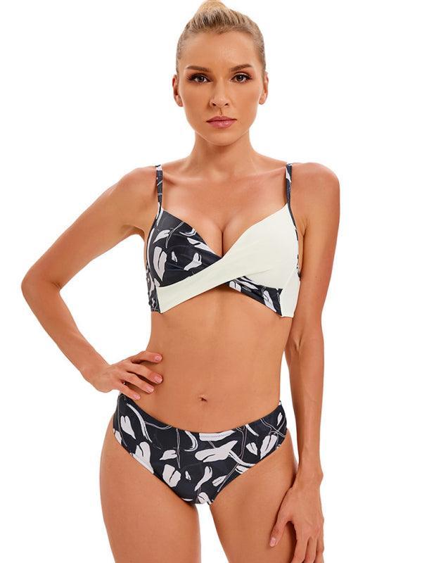 Women's sexy color matching bikini set - 808Lush