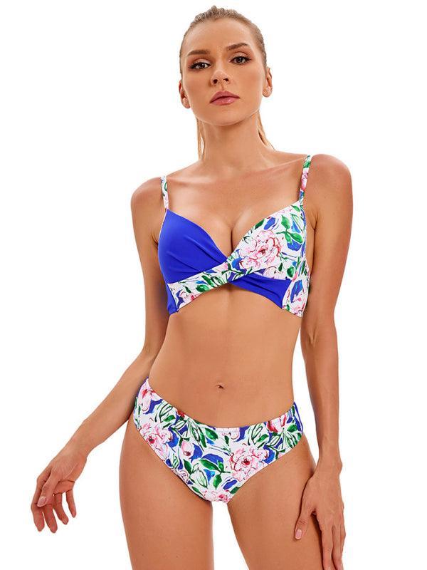 Women's sexy color matching bikini set - 808Lush