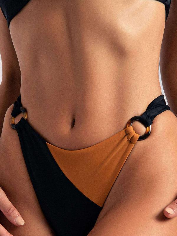 Women's sexy color matching bikini set - 808Lush