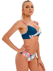 Women's sexy color matching bikini set - 808Lush