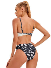 Women's sexy color matching bikini set - 808Lush
