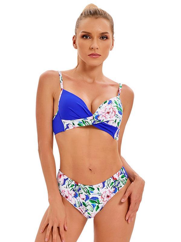 Women's sexy color matching bikini set - 808Lush
