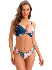 Women's sexy color matching bikini set - 808Lush