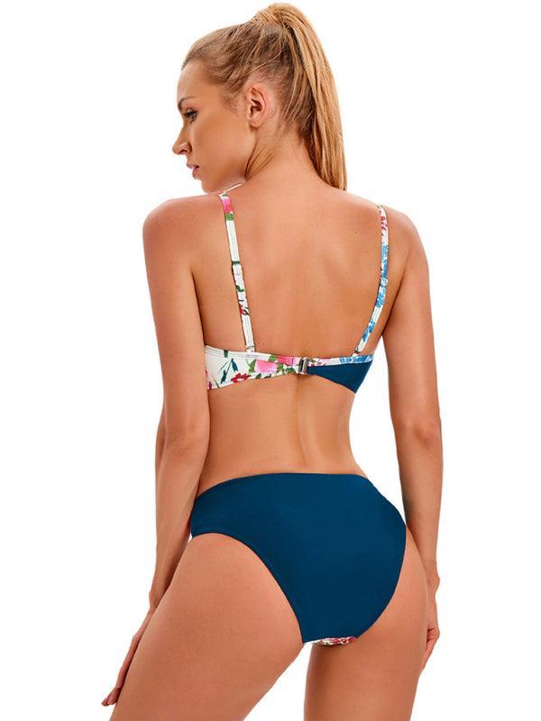 Women's sexy color matching bikini set - 808Lush