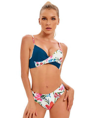 Women's sexy color matching bikini set - 808Lush