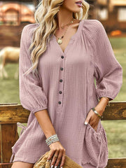 Women's solid color casual loose cotton and linen jumpsuit - 808Lush