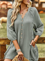 Women's solid color casual loose cotton and linen jumpsuit - 808Lush