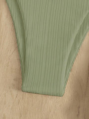 Women's solid color hoop sexy bikini sets - 808Lush