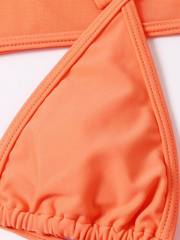 3 Piece Bikini Set Long-sleeved mesh - 808Lush