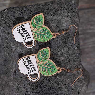 Wooden Alloy Dangle Earrings - 808Lush